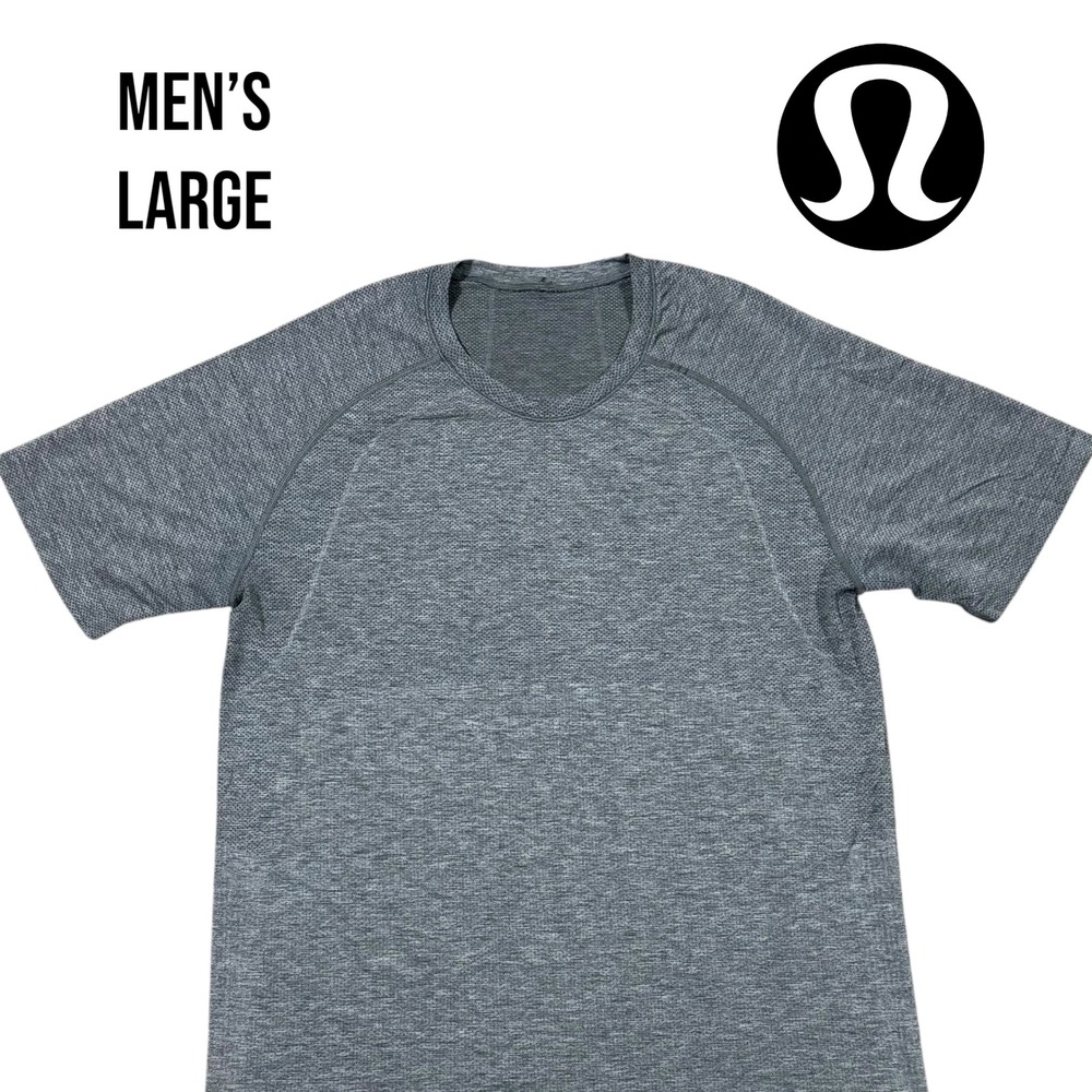 Lululemon Metal Vent Tech 2.0 Shirt Men's Large‎ Gray Live In Practice Gym Run